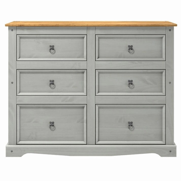 Wood Dresser 3+3 Drawers Chest