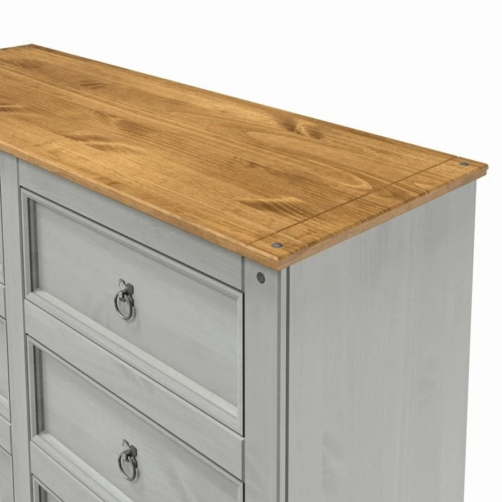 Wood Dresser 3+3 Drawers Chest